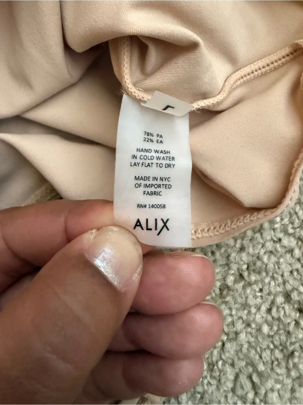 ALIX Long Sleeve Nude Bodysuit